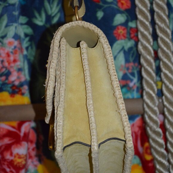 Tory Burch Miller Raffia Flap Shoulder Bag - Picture 8 of 12